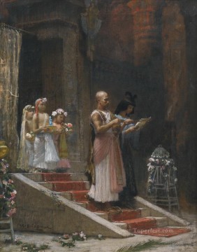 フレデリック・アーサー・ブリッジマン Painting - エジプト人の行列 フレデリック・アーサー・ブリッジマン